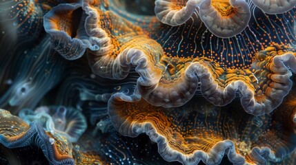 Abstract Coral Formations, Close-up images of coral formations creating intricate abstract patterns
