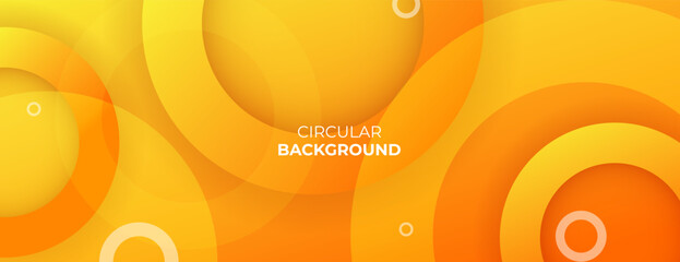 Wall Mural - yellow orange circles background for banner, poster, web, presentation.