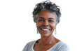 © Athena  - happy mature black female on transparent background