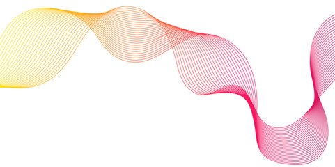 Wall Mural - abstract modern golden pink lines background, , dynamic sound wave isolated on white background, des
