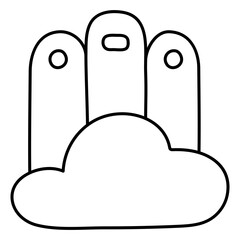 Sticker - Modern design icon of cloud library

