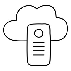 Sticker - Creative design icon of cloud server
