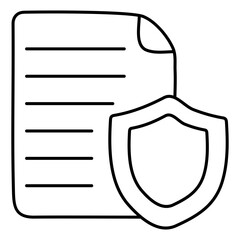 Canvas Print - Creative design icon of secure document
