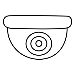 Poster - A linear design icon of cctv camera

