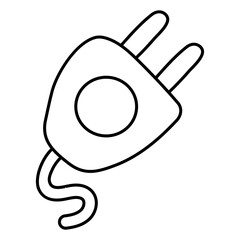 Sticker - A line design icon of plug
