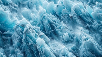 Abstract Glacial Formations, Detailed close-ups of glacial formations creating intricate abstract patterns