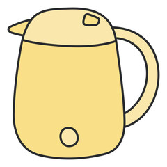 Wall Mural - A flat design icon of electric kettle

