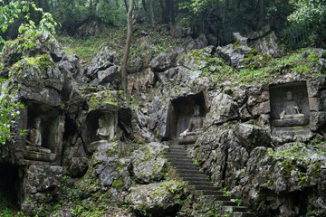 Wall Mural - Lingyin Temple buddha statue in Hangzhou, China