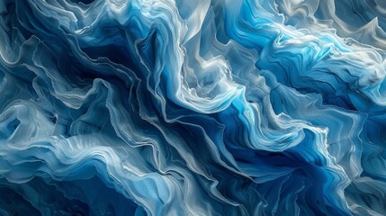 Wall Mural - Abstract Glacier Textures, Close-up images of glacier textures forming intricate abstract patterns