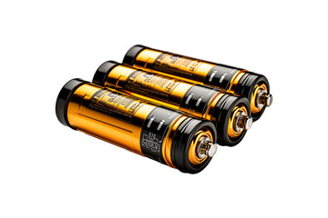 Electric Batteries isolated on transparent background.