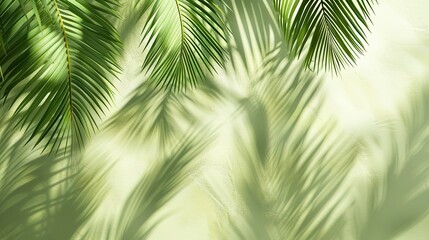 Canvas Print - palm leaves background