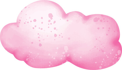 Canvas Print - pink bubble with clouds