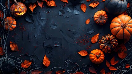 Wall Mural - Create a background with a Halloween party banner and space for text