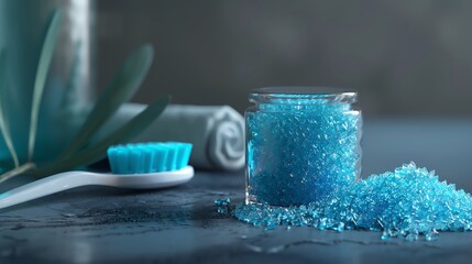 A detailed 3D render of a foot scrub tube
