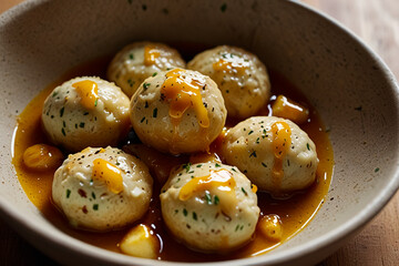 Wall Mural - bowl of French bread dumplings