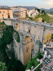 stone bridge in Ronda, Andalusia, Spain