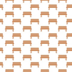 Canvas Print - Bench pattern repeat seamless  on white