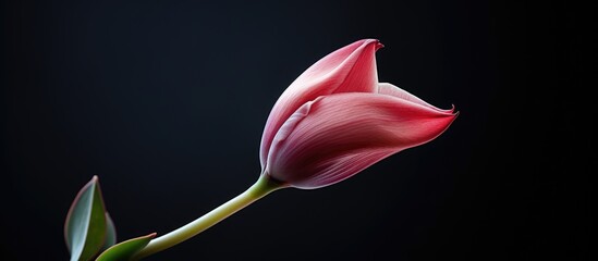 Poster - Gorgeous flower bud with a blank space for text in the image. with copy space image. Place for adding text or design