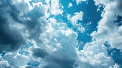 Wall Mural - Cloudy blue sky