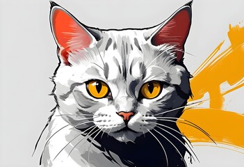 Naklejka na meble funny a cat for memes.