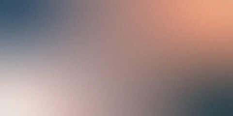 Poster - Blue beige purple grainy gradient background. Blurred gradient summer poster banner design with rough, grain, and noise. Grainy glowing light and dark backdrop noise texture effect. 