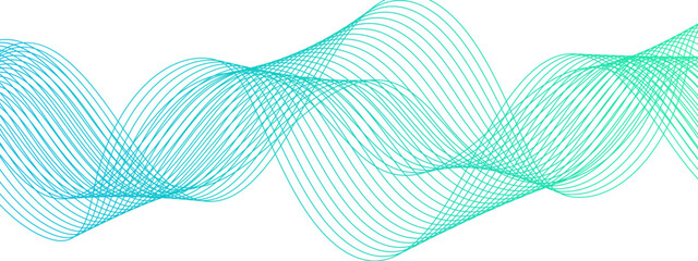 Wall Mural - Abstract blue digital blend wave with modern flowing technology lines. Futuristic sound wave lines background. Geometric data science frequency gradient lines on white background.