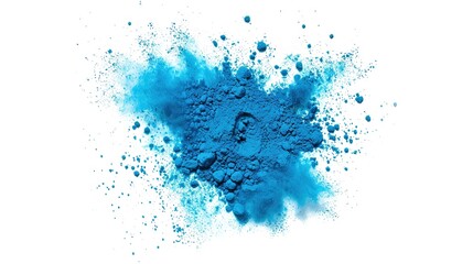 Wall Mural - Dynamic explosion of blue powder: vibrant abstract background for creative projects