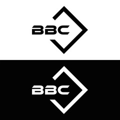 BBC logo. B B C design. White BBC letter. BBC, B B C letter logo design. B B C letter logo design in FIVE, FOUR, THREE, style. letter logo set in one artboard. B B C letter logo vector design.