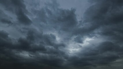 Wall Mural - Time lapse of dark sky with storm clouds