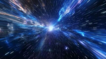 Wall Mural - Hyperspace Stars Travel Backgrounds