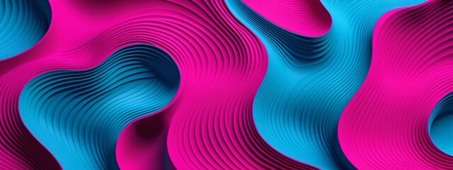 Wall Mural - 3D seamless patterns. Abstract purple background. Futuristic pink and blue wave lines. Abstract blue and purple liquid wavy shapes futuristic banner. Glowing retro waves background.