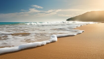 soft wave of sea on the sandy beach