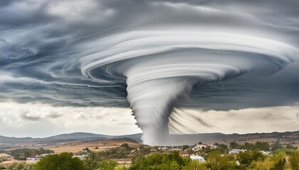 Wall Mural - dynamic tornado storm on isolated transparent background