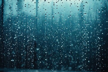 Wall Mural - rain on window