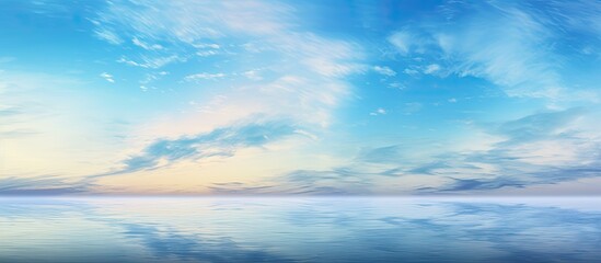 Poster - The ocean in the morning under an unusual sky, providing a unique copy space image.