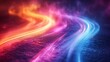 © LuvTK - An abstract depiction of neon lights, twinkling in a vibrant and chaotic dance, high-energy scene, electric colors, dynamic light streaks, high contrast, hd quality, soft focus.