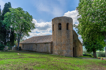 Wall Mural - Pieve di Corsignano Church view in Pienza Town of Italy