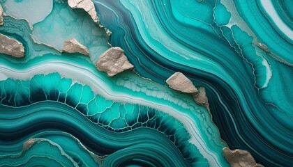 Wall Mural - liquid painting the swirls of marble or the ripples agate or geode fluid abstract teal acrylic art epoxy resin art pour painting