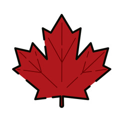 Sticker - Isolated maple leaf icon Vector