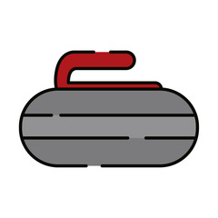 Poster - Isolated curling stone icon Vector