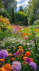 Wall Mural - flowers in the garden