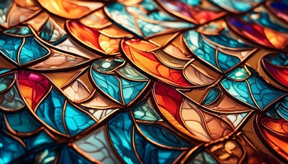 Wall Mural - abstract stained glass artwork stained glass texture