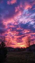 Wall Mural - sunset over the lake