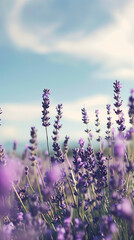 Wall Mural - lavender flowers in the wind