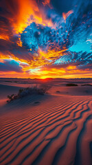 Wall Mural - sunset in the desert