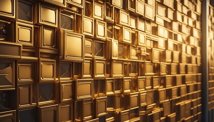 Wall Mural - the fancy abstract golden wall