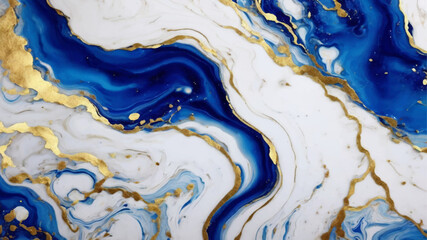 Luxurious marble resin geode and abstract functional art, watercolor geode painting. Abstract blue liquid watercolor background with golden foil texture. High resolution luxurious marble.