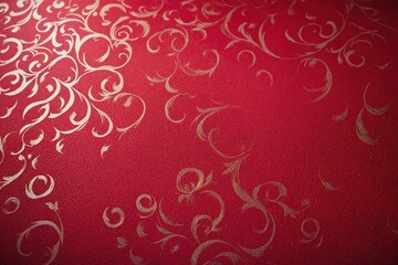 Wall Mural - red background with ornament