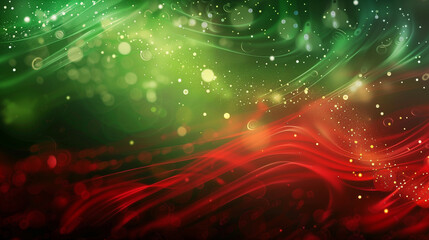 Wall Mural - Red and green christmas background
