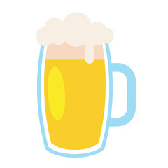 Poster - Beer glass icon Flat design Vector